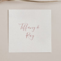 Rose simple élégant Mariage or Napkins