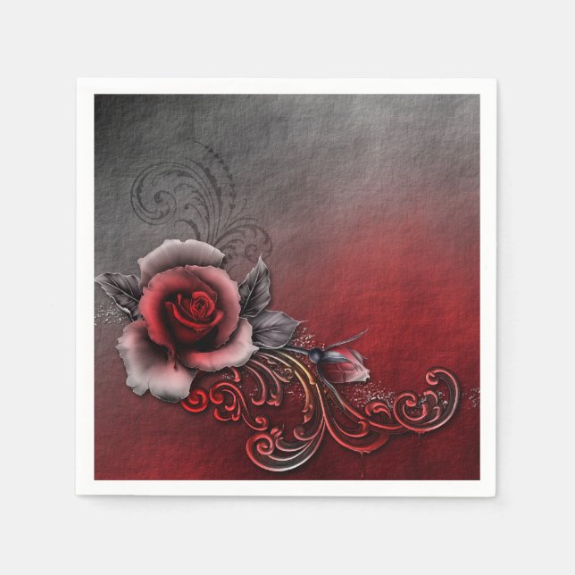 Serviette En Papier Rose Standard Cocktail Napkins (Devant)