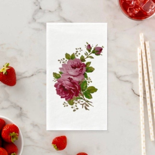 Serviette En Papier Rose Vintage  (Créateur téléchargé)
