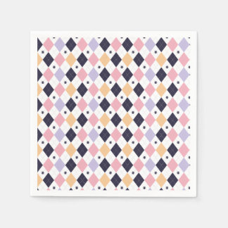 Serviette En Papier Rose violet diamant avec araignée