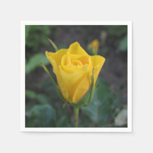 Serviette En Papier Rosebud jaune
