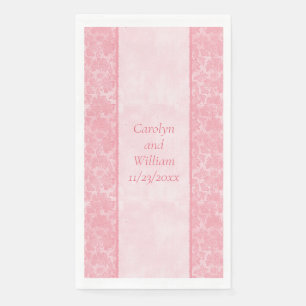Serviette En Papier Rosée Damask Élégant mariage serviettes de toilett