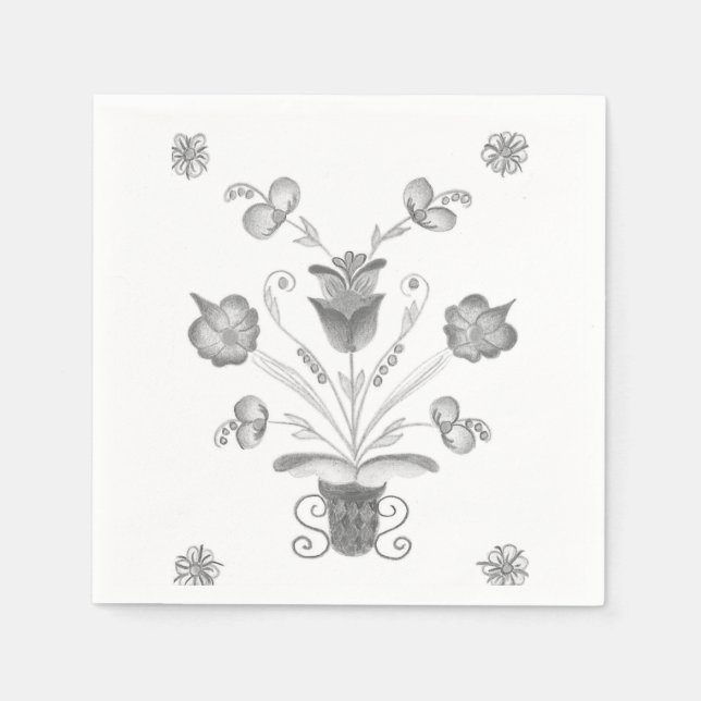 Serviette En Papier Rosemal Napkin (Devant)