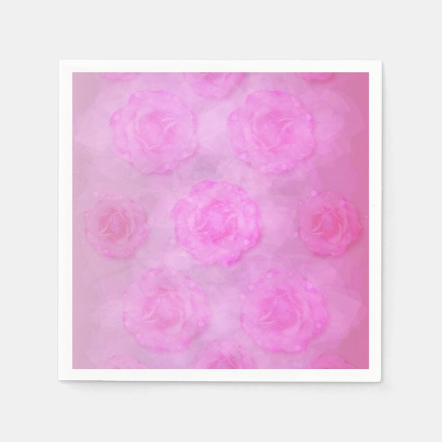 Serviette En Papier Roses d'aquarelle ROK (Devant)