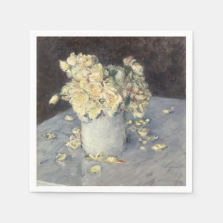 Serviette En Papier Roses jaunes dans un vase de Caillebott Impression