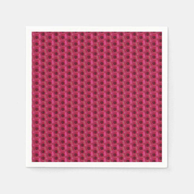 Serviette En Papier Roses magenta (Devant)