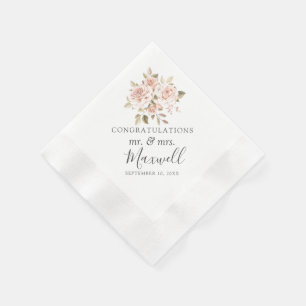 Serviette En Papier Roses Romantiques Cottage Chic Ferme Mariage