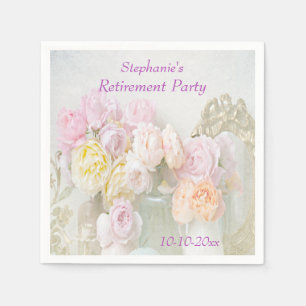 Serviette En Papier Roses romantiques dans la retraite de pots