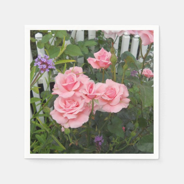 Serviette En Papier Roses roses (Devant)