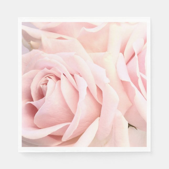 Serviette En Papier Roses roses tendres roses (Devant)