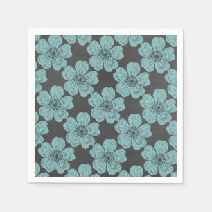 Serviette En Papier Roses Sanguine Tableau Noir