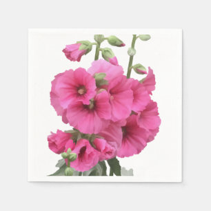 Serviette En Papier Roses trémière