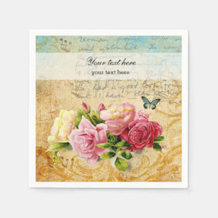 Serviette En Papier Roses vintages