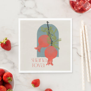 Serviette En Papier Rosh Hashana Shana Tova grenades
