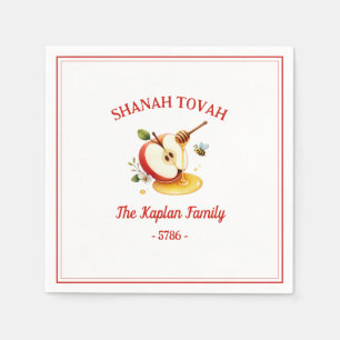 Serviette En Papier Rosh Hashanah Shanah Tovah Apple Honey Famille