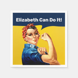 Serviette En Papier Rosie la riveteuse   Napkin   Personnaliser