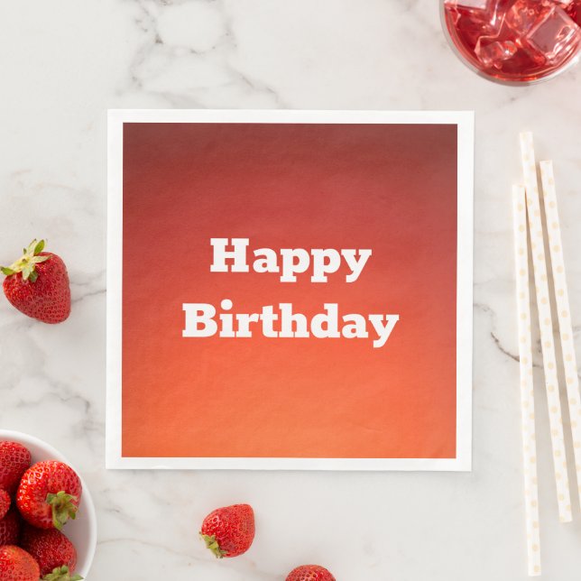 Serviette En Papier Rosty Orange Joyeux Papier d'Anniversaire serviett (En situation)