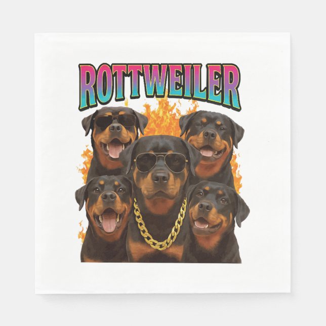 Serviette En Papier Rottweiler (Devant)