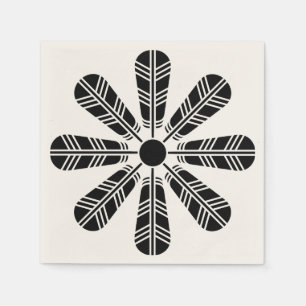 Serviette En Papier Roue de huit plumes de faucon