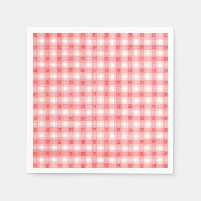 Serviette En Papier Rouge (Devant)