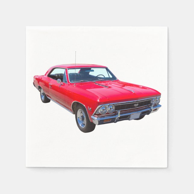 Serviette En Papier Rouge 1966 Chevelle SS 396 (Devant)