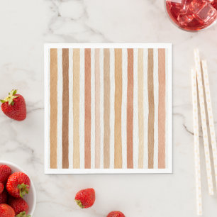 Serviette En Papier Rouge aux Lignes de Latte de Citrouille