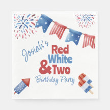 Rouge blanc et fête d'anniversaire