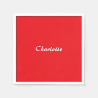 Rouge blanc Script élégant minimaliste Nom moderne
