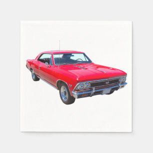 Serviette En Papier Rouge Chevy 1966 Chevelle solides solubles 396