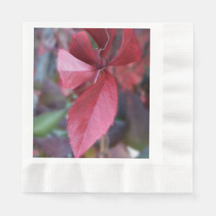 Serviette En Papier Rouge d'automne