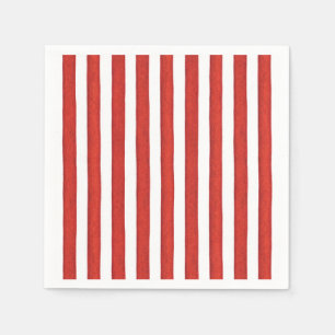 Serviette En Papier Rouge et blanc