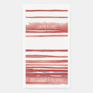 Serviette En Papier Rouge et bleu Abstraits, 4 juillet