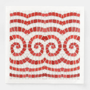 Serviette En Papier ROUGE IONIC MOSAIC Standard Diner Papier