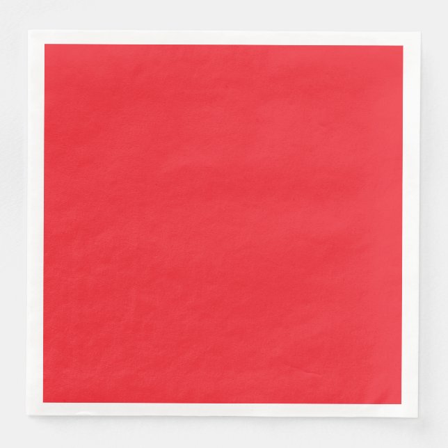 Serviette En Papier Rouge Pompière (Devant)