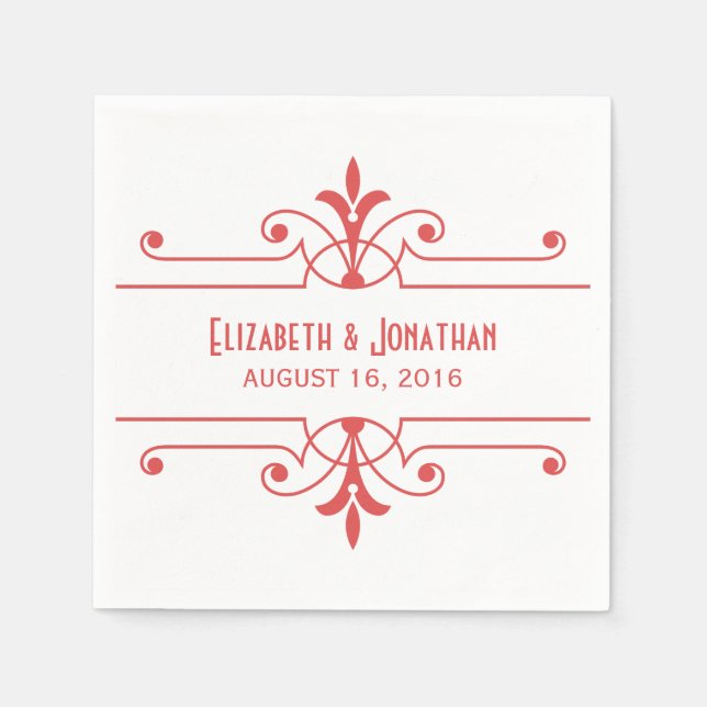 Serviette En Papier Rouge v2 Fancy Papier d'ornement (Devant)