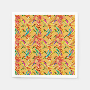 Serviette En Papier Rouge Vert Bleu Violet Abstrait Floral Art Déco