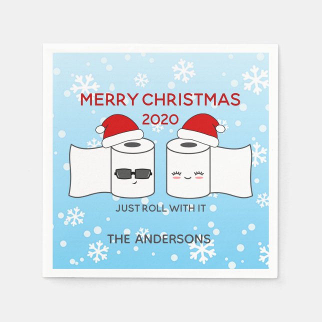 Serviette En Papier Rouler Avec It Toilet Papier Drôle Covid-19 2020 (Devant)