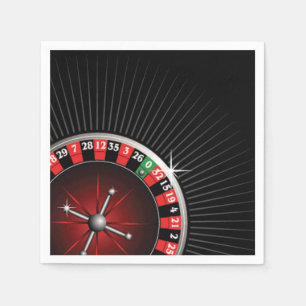 Serviette En Papier Roulette Roulette Casino Papier ensemble Napkin
