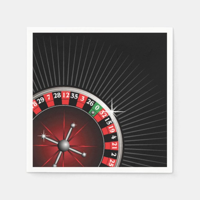 Serviette En Papier Roulette Roulette Casino Papier ensemble Napkin (Devant)