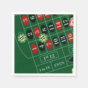 Serviette En Papier Roulette Table Casino Papier Casino ensemble