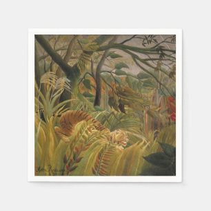 Serviette En Papier Rousseau Jungle Tropical Tiger Art