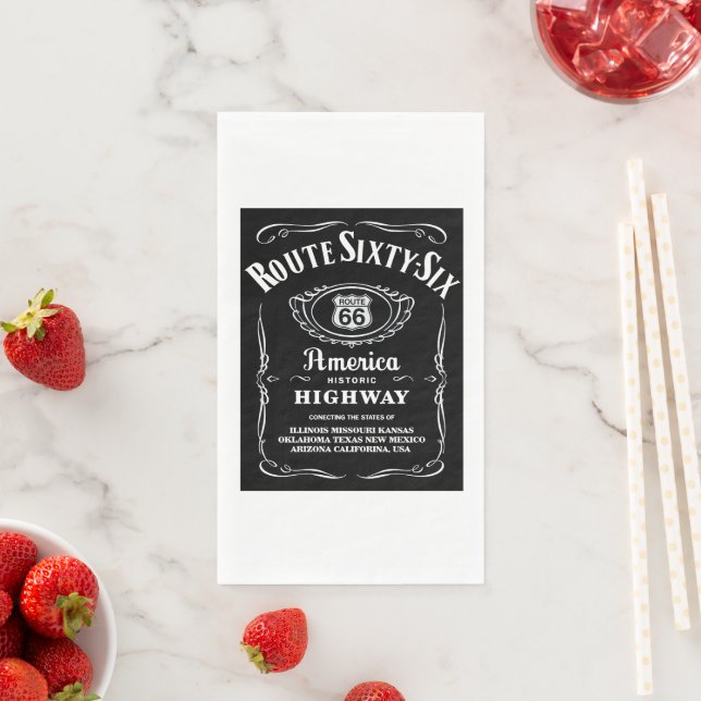 Serviette En Papier Route 66 (En situation)