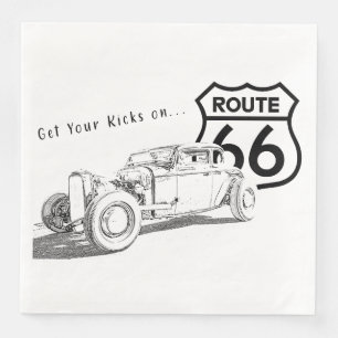 Serviette en papier Route 66