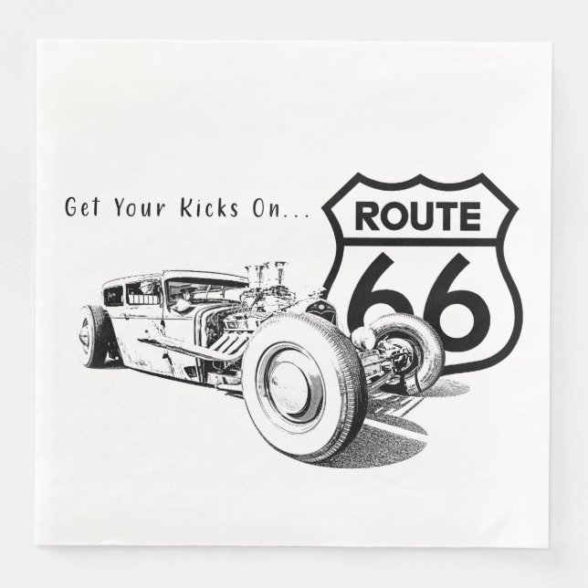 Serviette en papier Route 66 (Devant)