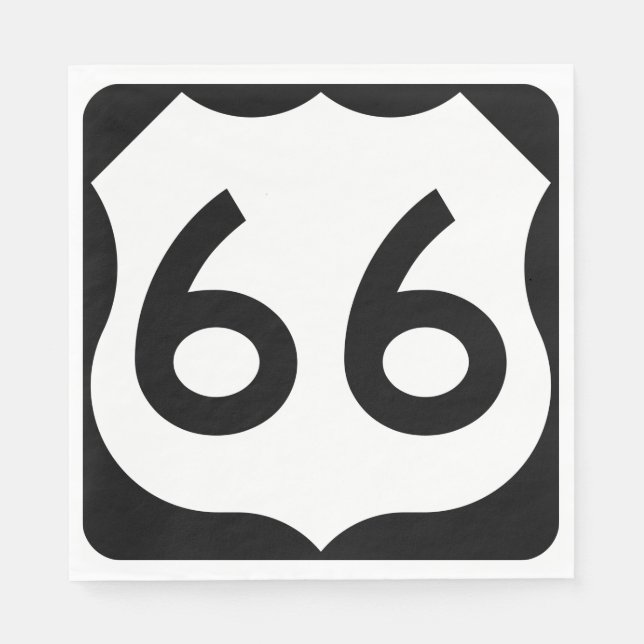 Serviette En Papier Route 66 (Devant)