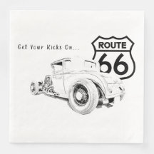 Serviette en papier Route 66