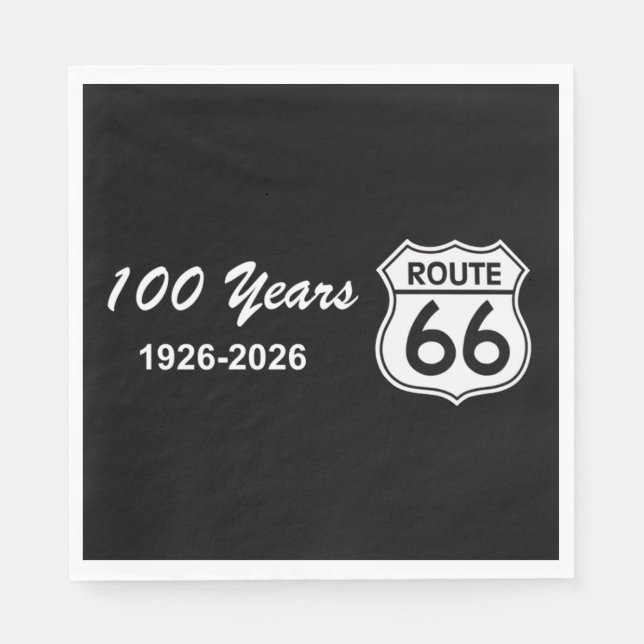 Serviette En Papier Route 66 centenaire (Devant)