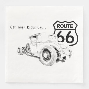 Serviette En Papier Route 66 Papier Napkin