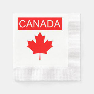 Serviette En Papier Route du phare de Naples drapeau du Canada