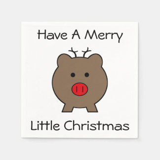 Serviette En Papier Roy le cochon de Noël